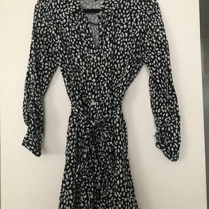 Women's Dress,  Black/White, Small